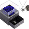 Mothers Day Flower Gifts for Her, Preserved Real Flower Rose with Silver-Tone Heart Necklace I Love You in 100 Languages Gift Set, Enchanted Flower Rose Gifts, Blue